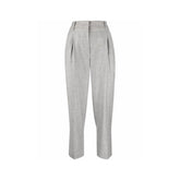 Brunello Cucinelli Gray Virgin Wool Cropped Pants